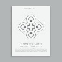 sacred geometry lineart shape poster flyer vector