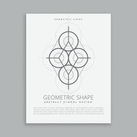 sacred geometry lineart shape poster flyer vector