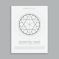 sacred geometry lineart shape poster flyer vector