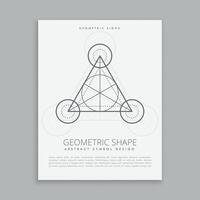 sacred geometry lineart shape poster flyer vector