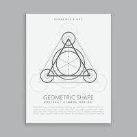 sacred geometry lineart shape poster flyer vector