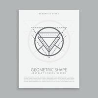 sagrado geometría arte lineal forma póster volantes vector