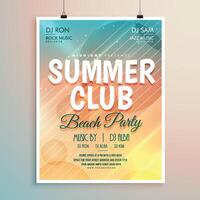 summer beach party banner flyer template design vector