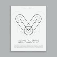 sagrado geometría arte lineal forma póster volantes vector