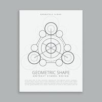 sagrado geometría arte lineal forma póster volantes vector