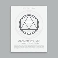 sacred geometry lineart shape poster flyer vector