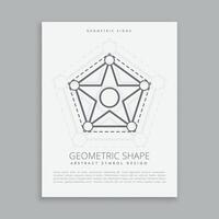 sacred geometry lineart shape poster flyer vector