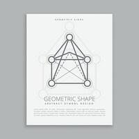 sacred geometry lineart shape poster flyer vector