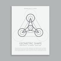 sacred geometry lineart shape poster flyer vector