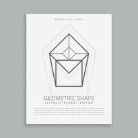 sacred geometry lineart shape poster flyer vector