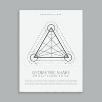 sagrado geometría arte lineal forma póster volantes vector