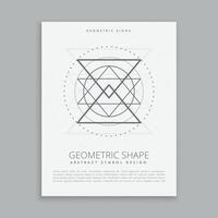 sacred geometry lineart shape poster flyer vector