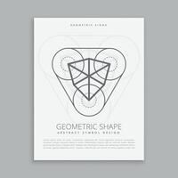 sacred geometry lineart shape poster flyer vector