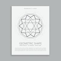 sacred geometry lineart shape poster flyer vector