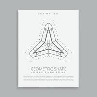 sagrado geometría arte lineal forma póster volantes vector