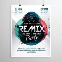 remix club party flyer poster template vector