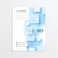 brochure template layout, annual report cover design, magazine flyer design in A4 with 3d squares vector
