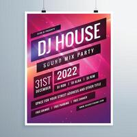 music sound party event flyer template in abstract pink background vector