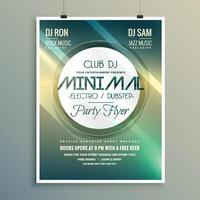 minimal club music flyer brochure template in modern style vector