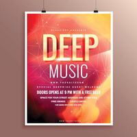 music flyer brochure poster template design for your event vector
