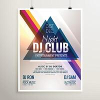 creative club music party event flyer template with abstract shapes vector