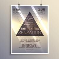 minimal flyer template for new year eve vector