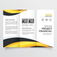 modern business trifold brochure design template design illustration vector