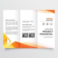 modern business trifold brochure design template design illustration vector