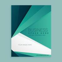 minimal green business brochure design vector