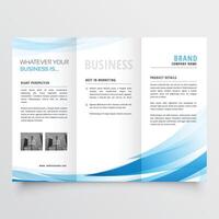 modern clean trifold leaflet design in size A4 vector