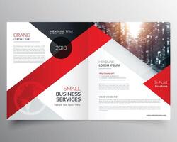 modern business bifold brochure design template or magazine page design vector