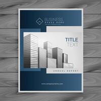 professional blue company brochure template design vector