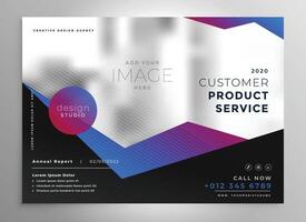 elegant professional geometric brochure presentation template vector