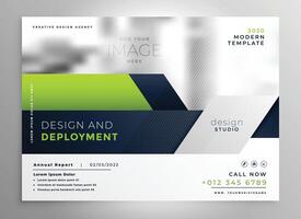 elegant green corporate brochure design vector