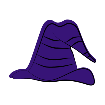 halloween hatt platt ikon. halloween linje ikon png