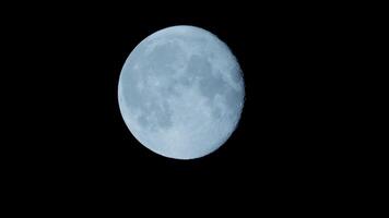 assustador Sombrio mistério noite humor do cheio lua planeta dentro espaço universo video