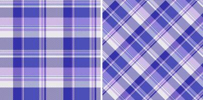 background textile of seamless plaid fabric with a pattern texture check tartan. Set in cold colors. Tile flooring trends. vector