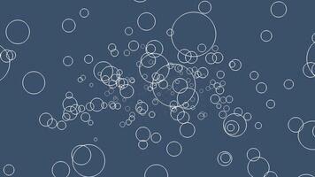 en blå bakgrund med bubblor och de mikrostock plus logotyp video