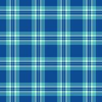 Gentle seamless texture fabric, wear background plaid. Business check pattern tartan textile in cyan and teal colors. vector