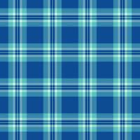 Gentle seamless texture fabric, wear background plaid. Business check pattern tartan textile in cyan and teal colors. vector