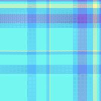 Popular texture seamless textile, surface background check fabric. Girl pattern plaid tartan in teal and cyan colors. vector