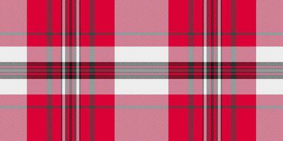 Choice seamless background plaid, selection check textile texture. Seventies pattern fabric tartan in red and white colors. vector