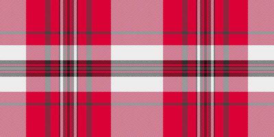 Choice seamless background plaid, selection check textile texture. Seventies pattern fabric tartan in red and white colors. vector