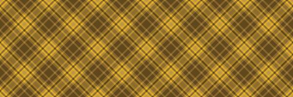 Latin seamless pattern check, stitched fabric textile . Furniture plaid tartan texture background in amber color. vector