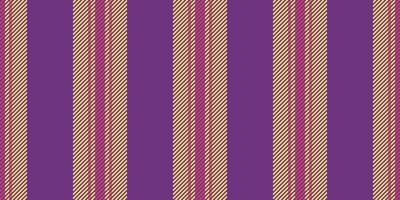 Primary fabric lines vertical, cool textile pattern. African background seamless texture stripe in eminence and yellow colors. vector