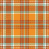 Reel tartan texture background, october check plaid seamless. Service textile pattern fabric in orange and pastel color. vector