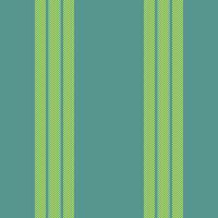 Identity texture stripe, intricate lines seamless pattern. Grungy textile vertical background fabric in teal and lime colors. vector