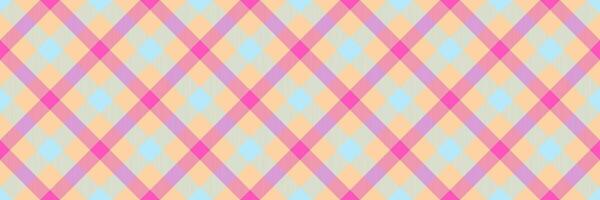 Tradition fabric check texture, aesthetic pattern background seamless. Difficult tartan plaid textile in orange and light colors. vector