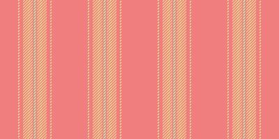 Skirt vertical stripe fabric, merry lines texture background. Front seamless textile pattern in light coral and amber colors. vector