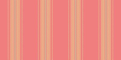 Skirt vertical stripe fabric, merry lines texture background. Front seamless textile pattern in light coral and amber colors. vector